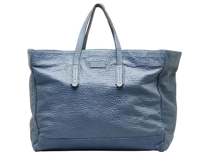 Gucci Leather Tote Bag 308837 Blue Pony-style calfskin  ref.1025333