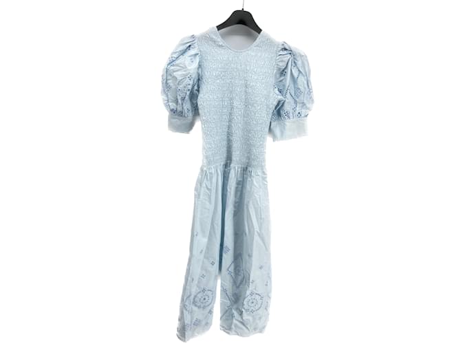 GANNI Robes T.fr 34 cotton Coton Bleu  ref.1025361