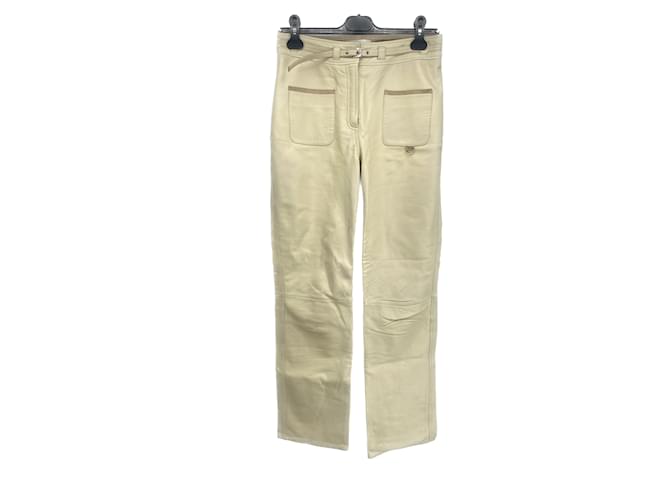 Autre Marque SAKS POTTS  Trousers T.International M Leather White  ref.1025430