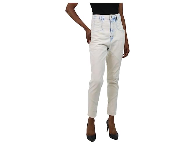 Isabel Marant Jeans com painel creme branqueado - tamanho FR 34 Cru Algodão  ref.1025452