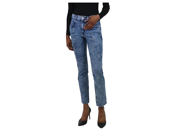 Isabel Marant Blaue Jeans mit Einsätzen – Größe FR 34 Schwarz Baumwolle  ref.1025455