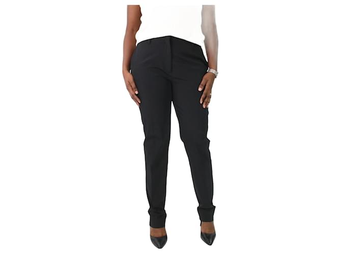 Prada Black tailored straight-leg trousers - size IT 46 Polyester  ref.1025464