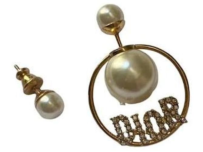 Dior Earrings Eggshell Metal  ref.1025478