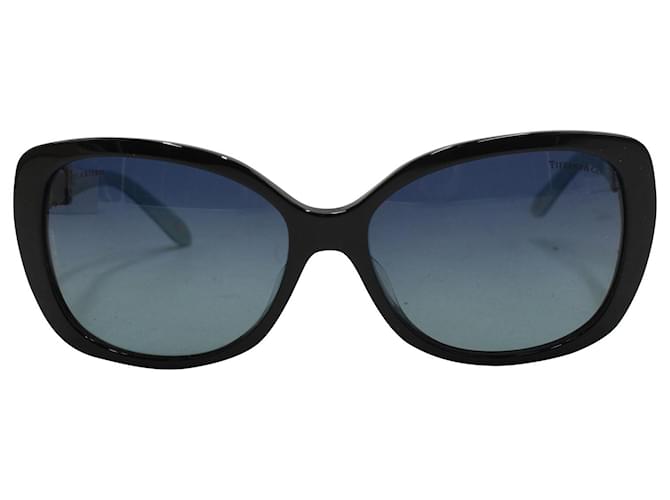 TIFFANY & CO. TF4106BF Cat-Eye-Sonnenbrille mit Farbverlauf aus schwarzem Kunststoff  ref.1025596