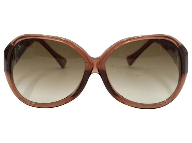Übergroße Soupcon-Sonnenbrille von Louis Vuitton aus braunem Acetat Kunststoff  ref.1025610