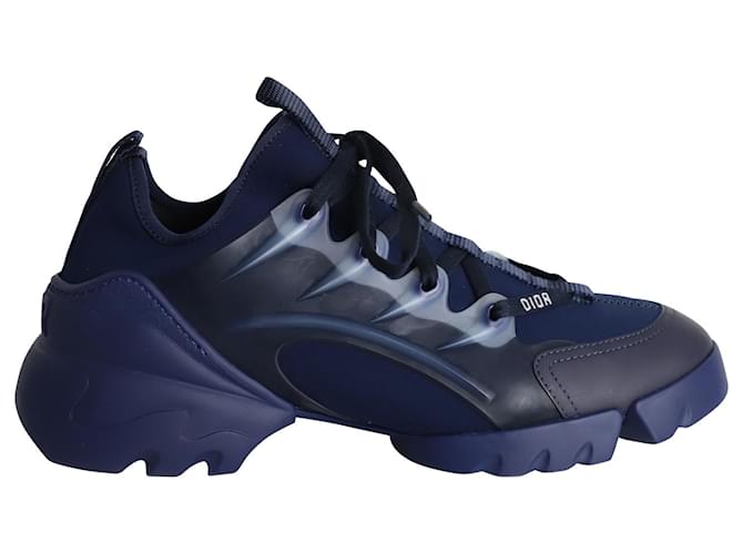 Sneakers Dior D-Connect in neoprene blu navy Sintetico  ref.1025612