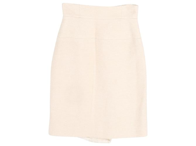 Chanel Mini Skirt in Beige Silk  ref.1025629
