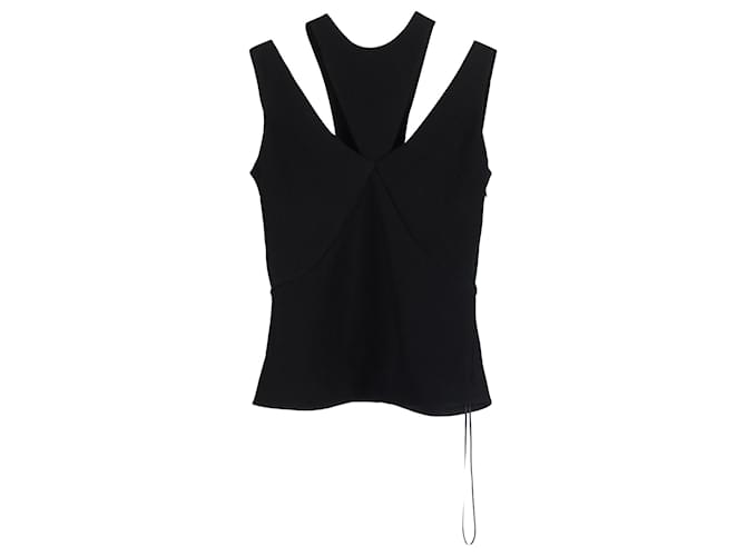 Balenciaga Sleeveless Cutout Top in Black Silk   ref.1025669