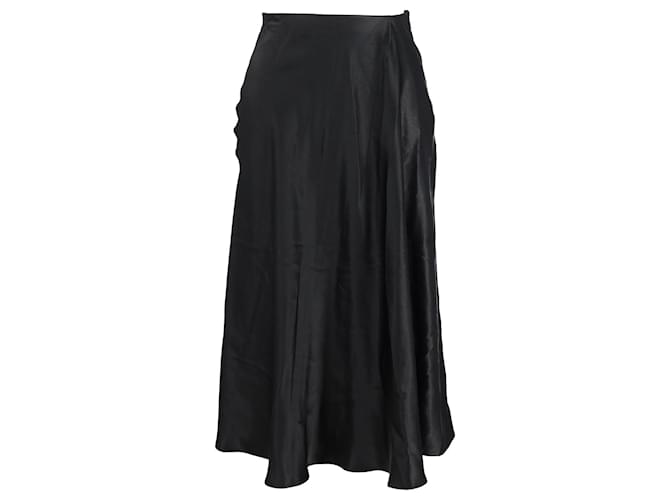 Max Mara Midi Skirt in Black Silk  ref.1025682