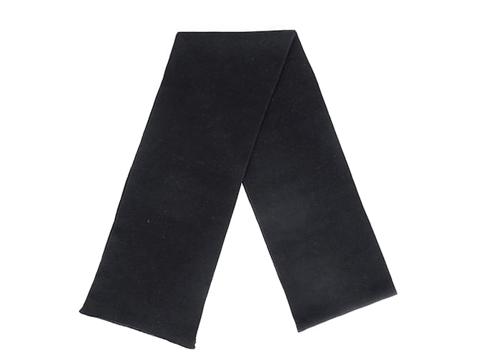 Bufanda de canalé con motivo de abeja Dior en lana reciclada negra Negro  ref.1025694