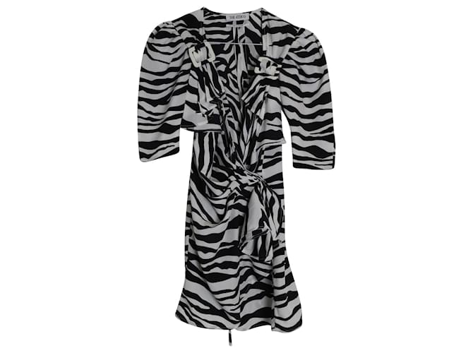 Autre Marque The Attico Zebra-Print Mini Dress in Multicolor Polyester Multiple colors  ref.1025699