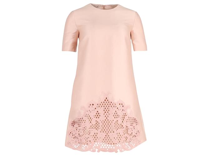 Stella Mc Cartney Stella McCartney Lace Shift Dress in Pink Cotton  ref.1025722