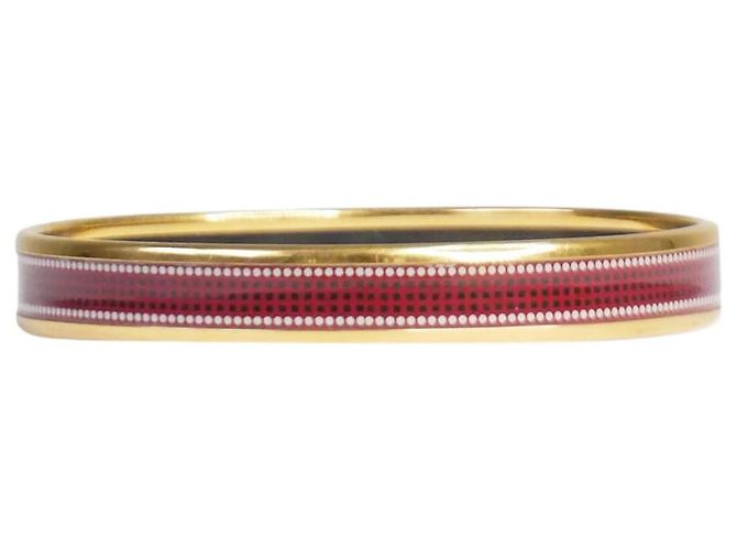 Hermès Bracciale rigido stampato rosso