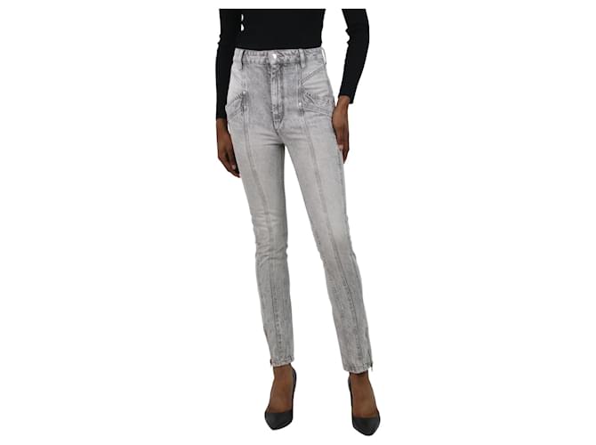 Isabel Marant Grey panelled jeans - size FR 34 Cotton  ref.1025755