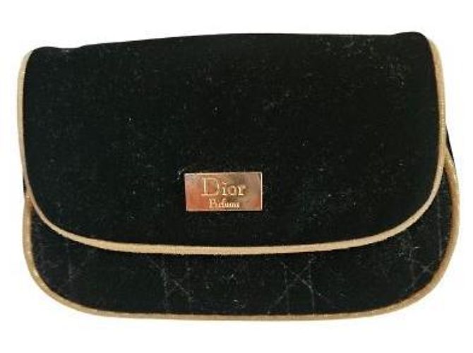 Clutch Christian Dior in velluto nero