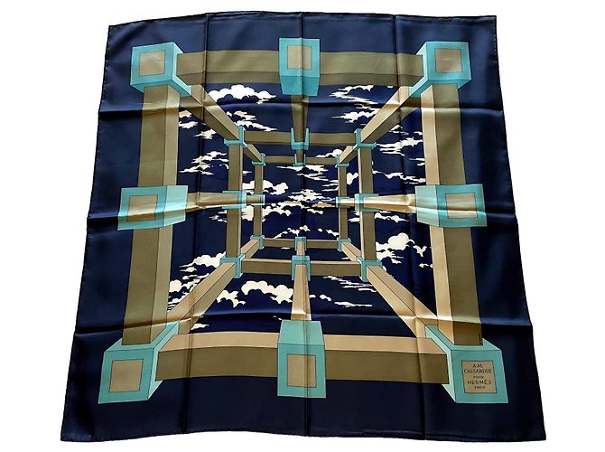 Sciarpa “Perspective” di Hermès Blu navy 