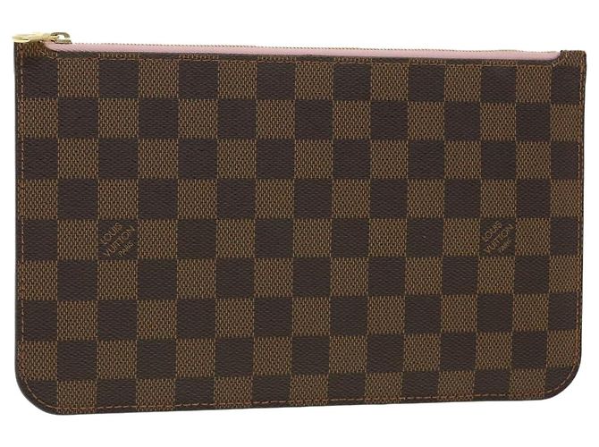 LOUIS VUITTON Damier Ebene Neverfull MM Pouch Accessorio Pouch LV Auth sì6602