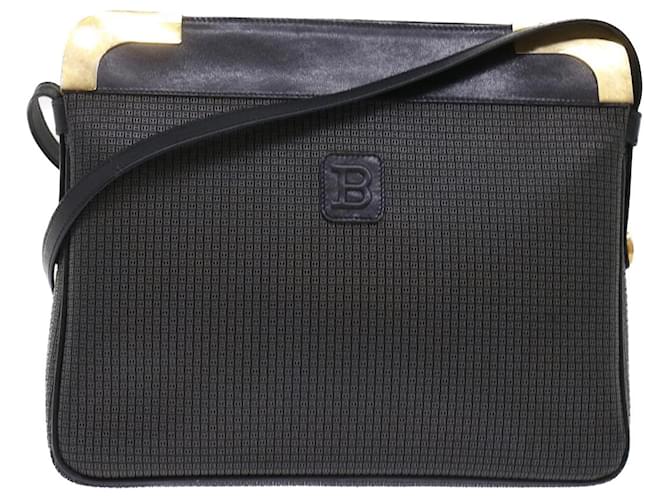 BALLY Shoulder Bag PVC Leather Black Auth yb283  ref.1025912