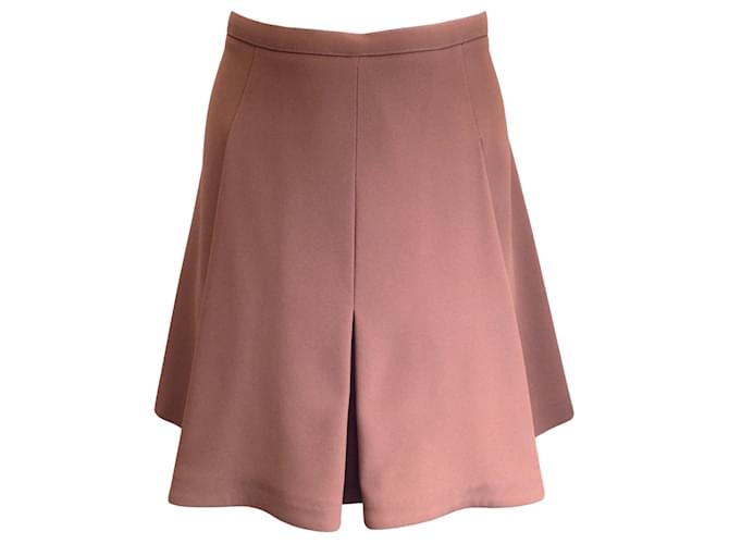 Autre Marque Plan C Brown Box Pleat Crepe Mini Skirt Viscose  ref.1026023