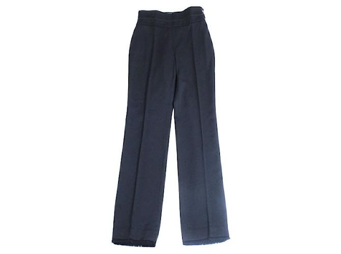 Chanel Pantalones, polainas Negro Lana  ref.1026052