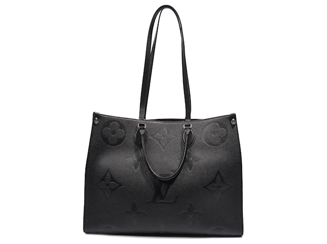 New in Box Louis Vuitton Black Logo On the Go GM Tote Bag