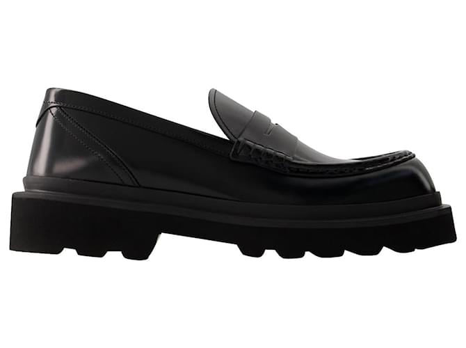 Dolce & Gabbana Penny-Slot Loafers - Dolce&Gabbana - Leather - Black  ref.1026174
