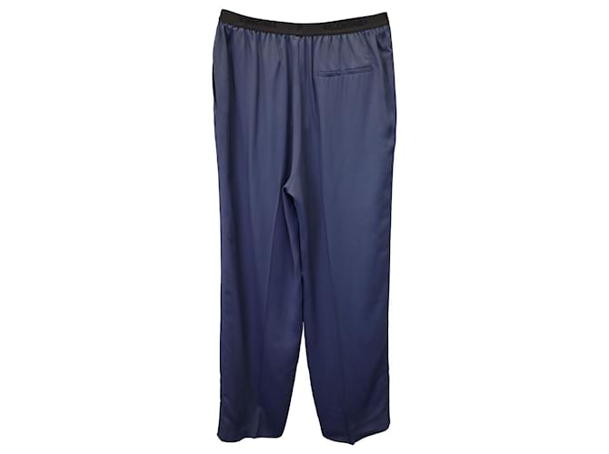 Day Balenciaga Elastic Trousers in Navy Blue Viscose Cellulose fibre  ref.1026184
