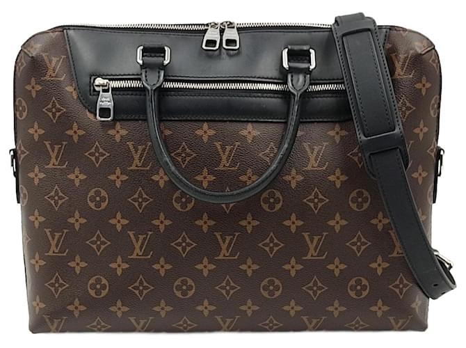 Louis Vuitton Jour Macassar document bag Brown Cloth  ref.1026199
