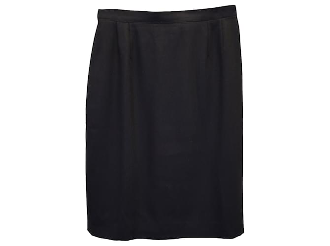 Giorgio Armani Le Collezioni Pencil Skirt in Black Wool  ref.1026227