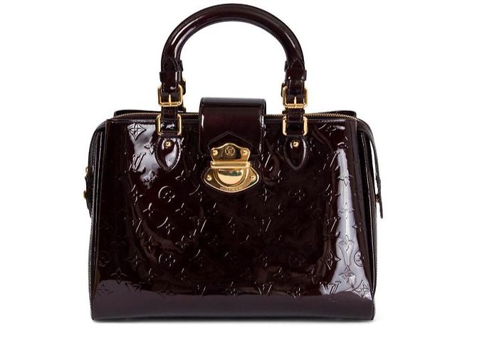 Beverly Bolsa de mão Louis Vuitton Melrose Amaranth Couro Marrom Escuro Castanho escuro