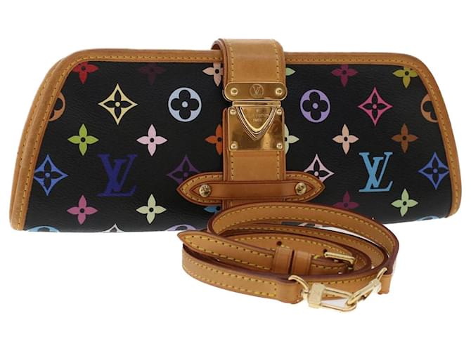 Louis Vuitton Takashi Murakami Black Multicolor Shirley Clutch