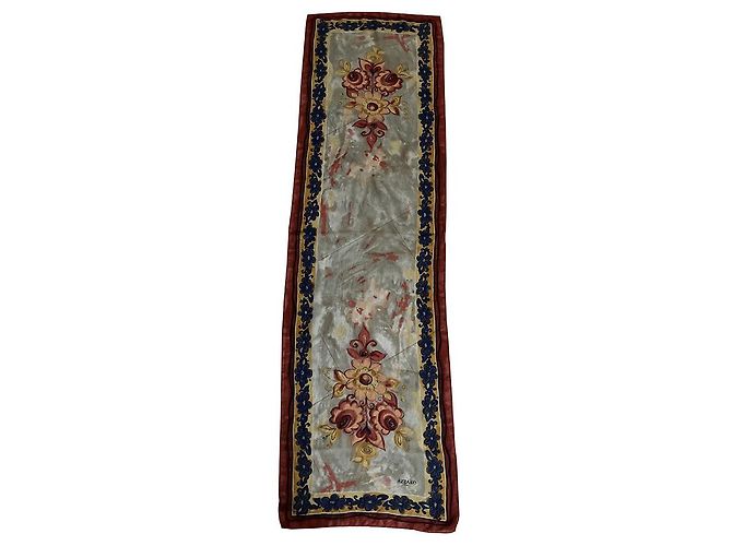 Azzaro Seidenschal mehrfarbig mit Blumenmuster Mehrfarben