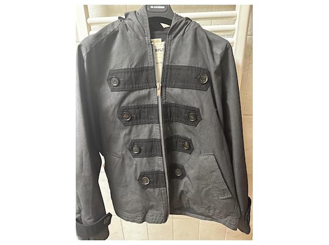 Zara SRPLS Jacket Dark grey Cotton  ref.1026504
