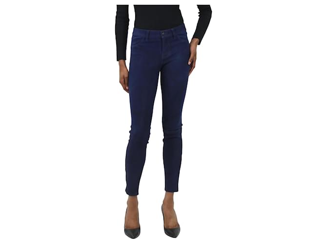 J Brand Blue suede trousers - size W26  ref.1026510