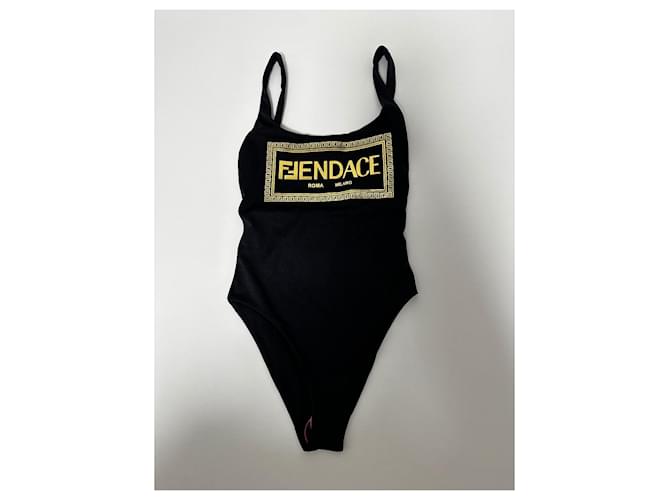 Versace Fendace Swimsuit Black Polyester  ref.1026564