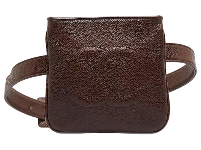 Chanel Brown Leather CC Belt Bag Chanel
