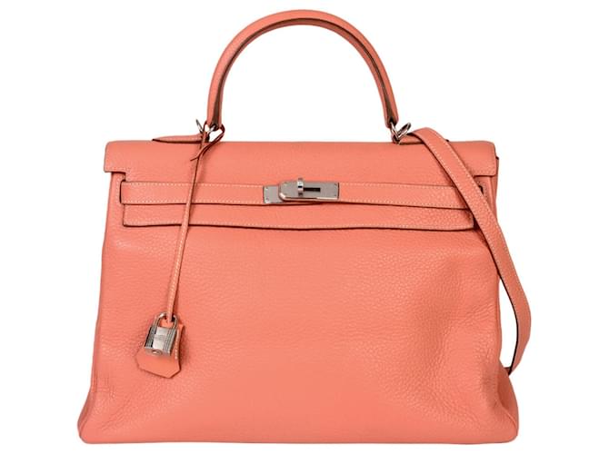 Hermès hermes kelly 35 Pink Leather  ref.1026844