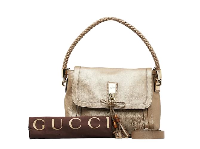 Gucci Leather Bella Flap Bag 282301 Golden  ref.1027021