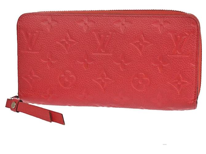 Louis Vuitton Portefeuille zippy Rosso Pelle  ref.1027318