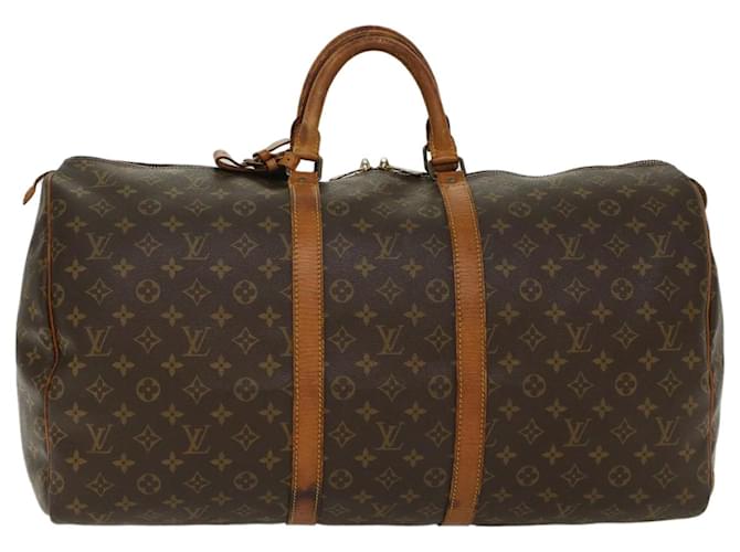 Louis Vuitton Monogram Keepall 55 Boston Bag M41424 LV Auth 49421 Cloth  ref.1027388