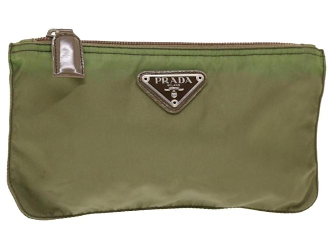 PRADA Estuche Nylon Khaki Auth bs7025 Caqui  ref.1027407