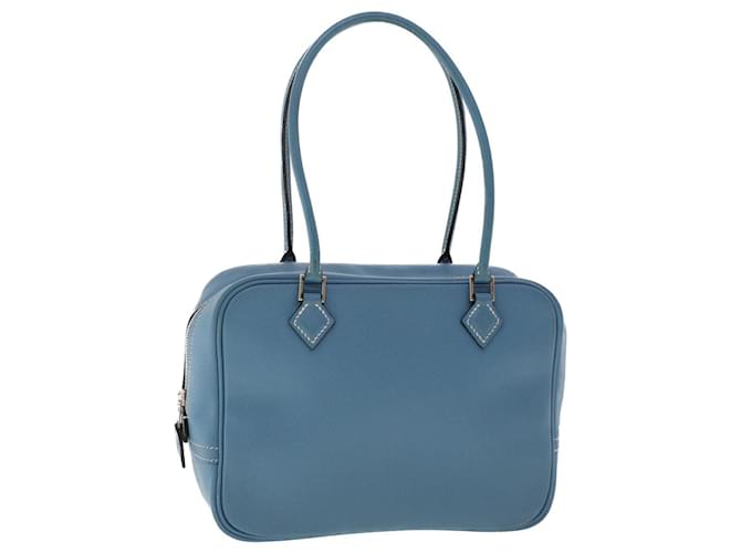 Hermès HERMES Purum 20 Hand Bag Leather Light Blue Auth 49423a  ref.1027409