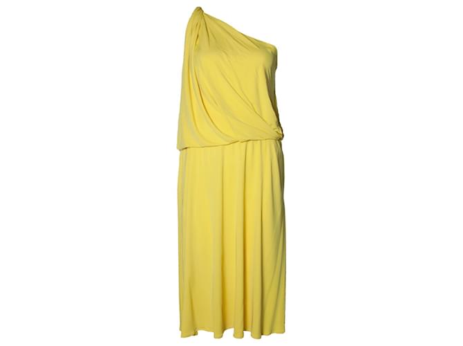 Autre Marque LANVIN, draped one shoulder dress in yellow  ref.1027450