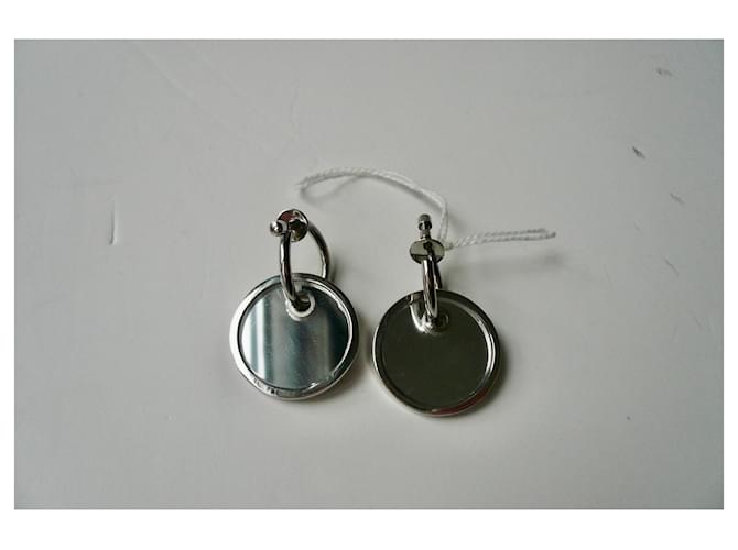 GIVENCHY Boucles d’oreilles clips métal argenté et mirror TU  ref.1027498