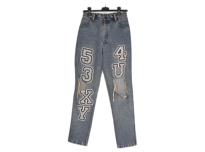 Autre Marque Jeans Ashish blu in cotone XS