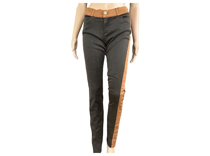 Jeans Current Elliott The Rider Leggings Marrone Miele