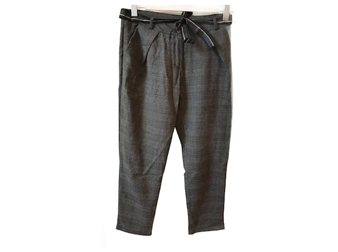 Autre Marque NON SIGNE / UNSIGNED  Trousers T.International L Polyester Grey  ref.1027604