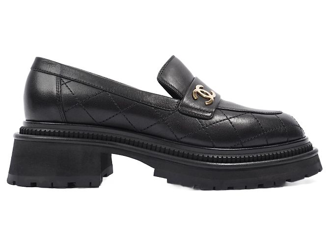 Mocassini Chanel in pelle nera EU 38 / UK 5 Nero