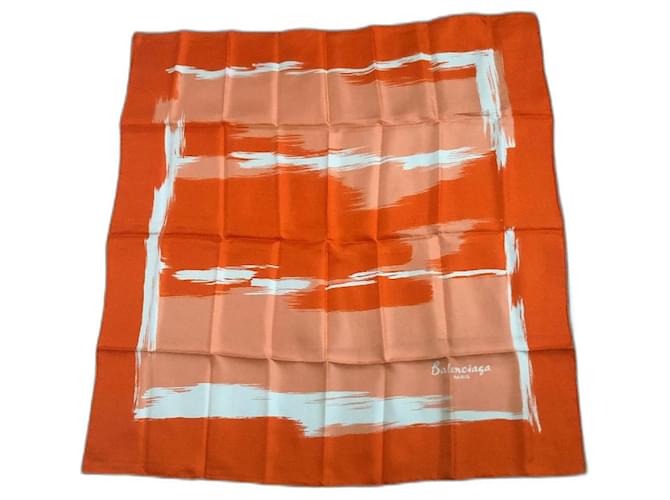 Balenciaga scarf Orange Silk  ref.1027668