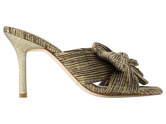 Claudia Sandals - Loeffler Randall - Synthetic Leather - Gold Golden Metallic Leatherette  ref.1027688